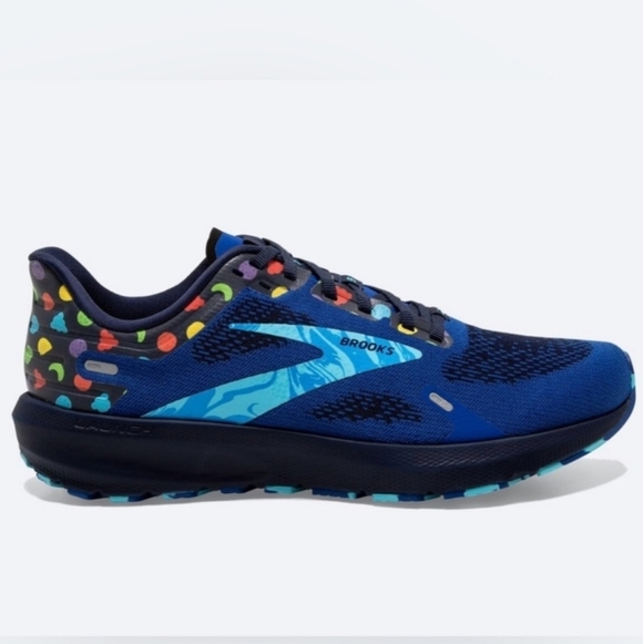Brooks Mens Bowl O' Brooks Launch 9 Running Sneaker Blue NEW
